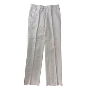NWT INC international concepts London White Linen Blend Men Trouser Pants 34/34